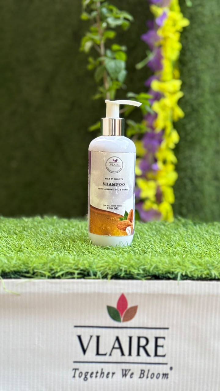 Vlaire Silk & Smooth Shampoo with Almond Oil & Honey | 200ml