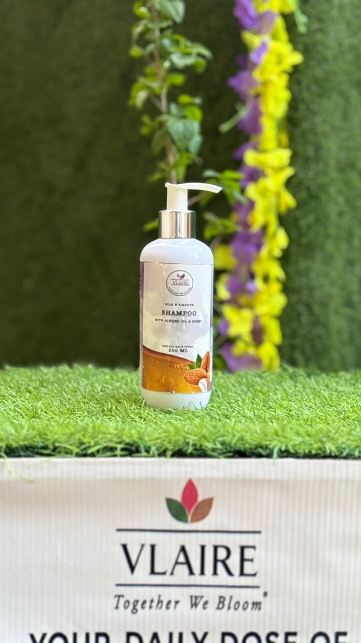 Vlaire Silk & Smooth Shampoo with Almond Oil & Honey | 200ml